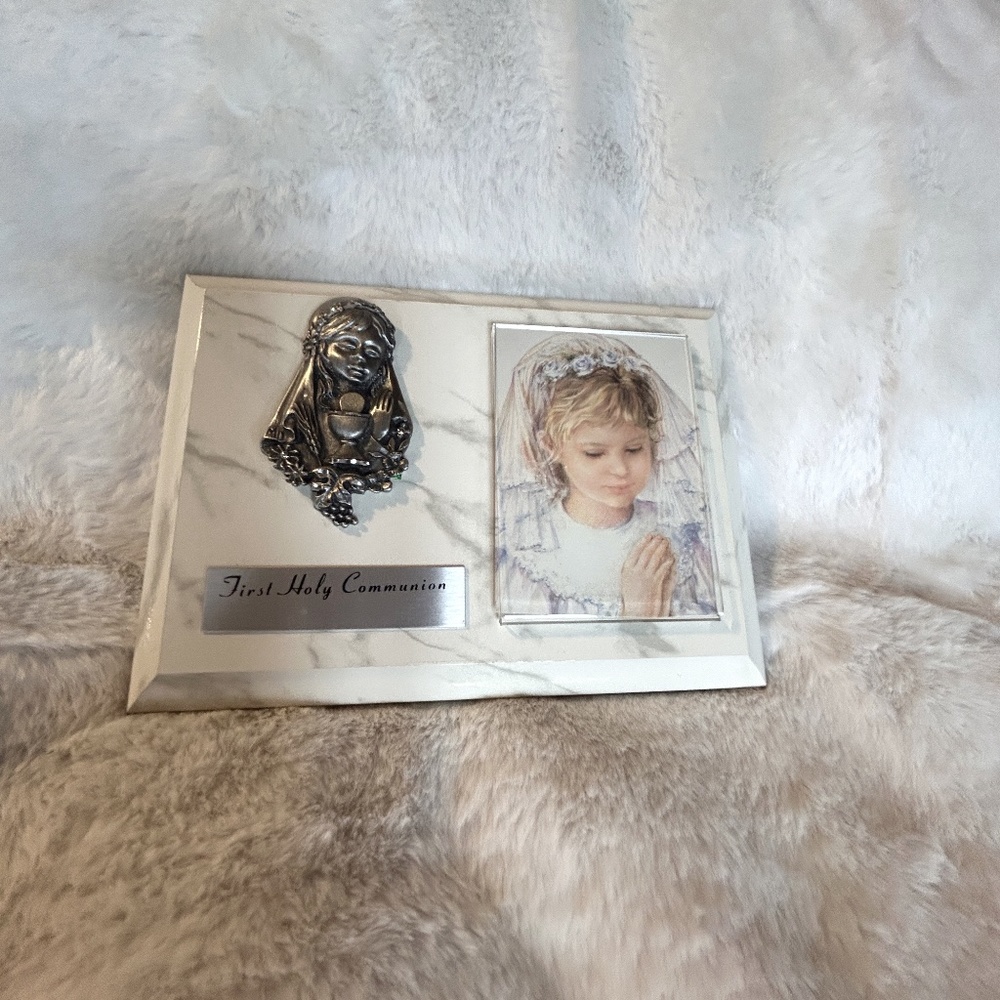 First Holy Communion Photo Frame /Plaque~ Hallmark Never Used